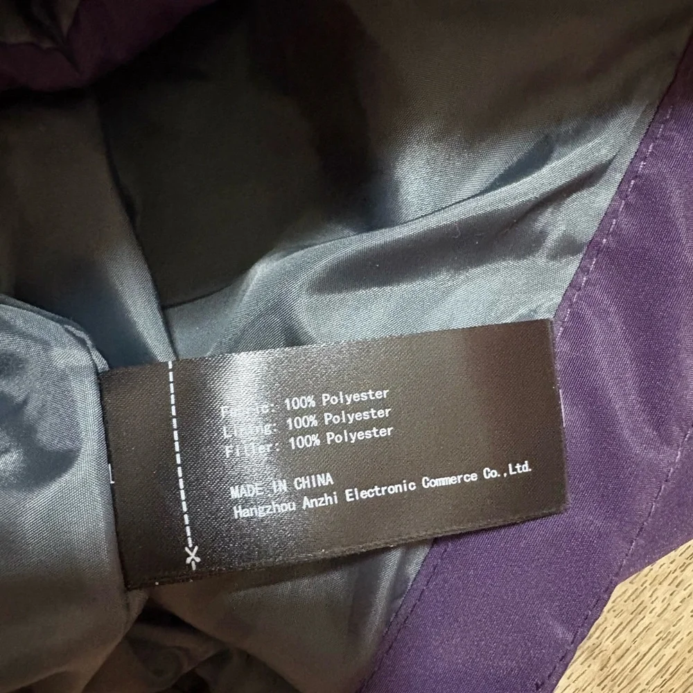 WANTDO WOMENS PURPLE WINDPROOF AND WEAR RESISTANT SKI JACKET SIZE L - Picture 9 of 10